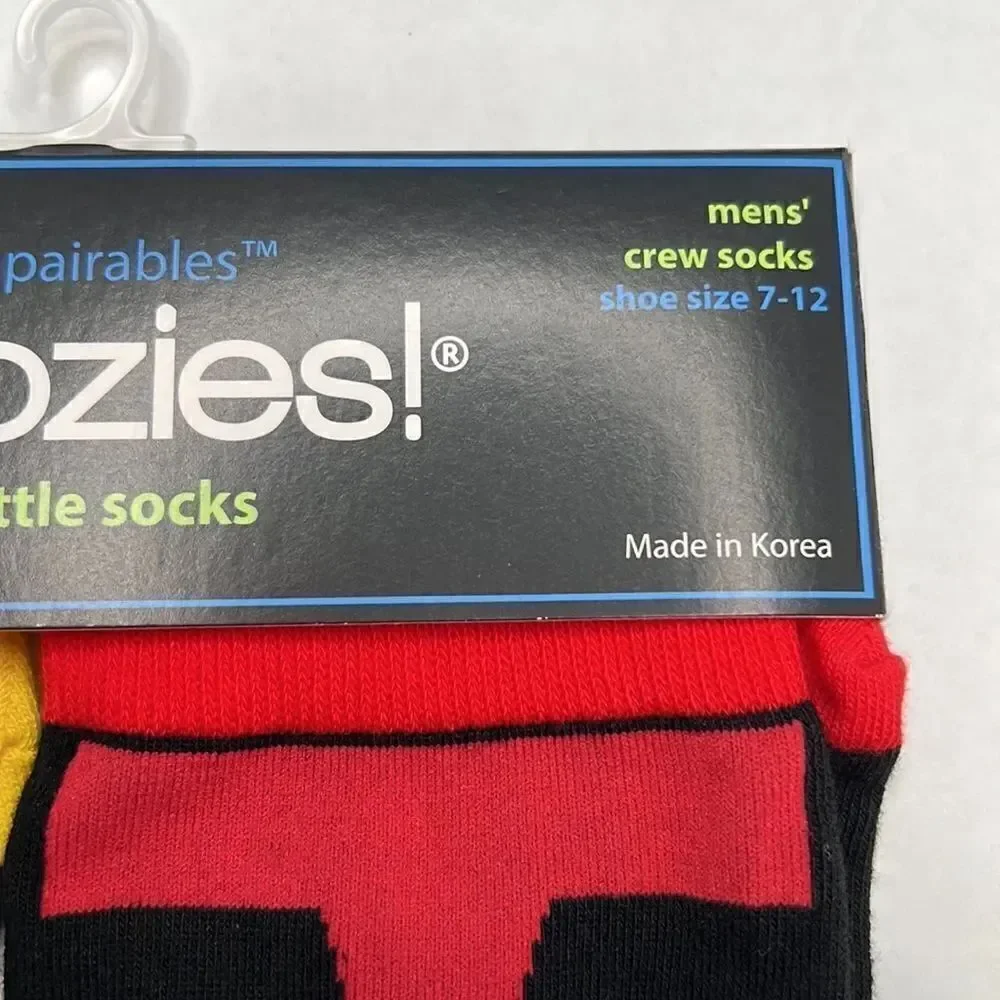 Snoozes cozy simply pairables hotdog and hamburger mustard and ketchup socks NWT